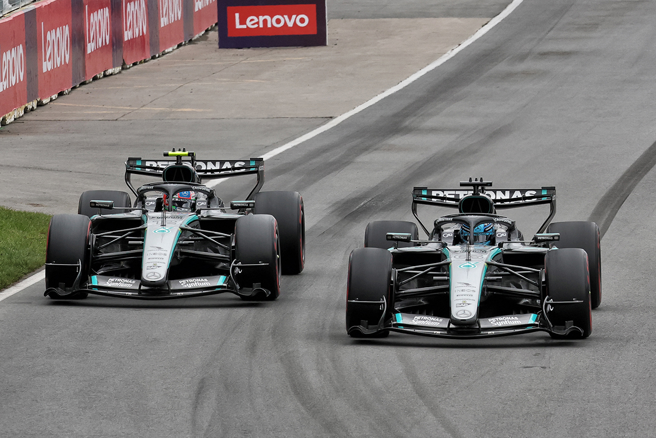 2026年F1第5戦カナダGP　ジョージ・ラッセル（メルセデス）とアンドレア・キミ・アントネッリ（メルセデス）