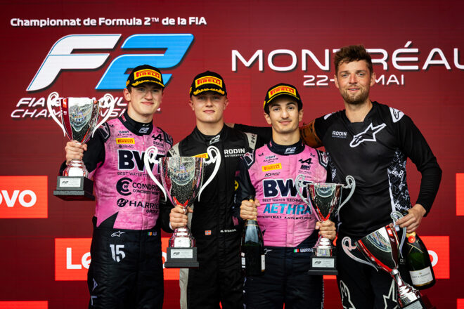 2026年FIA F2第3戦モントリオール　フィーチャーレース表彰式