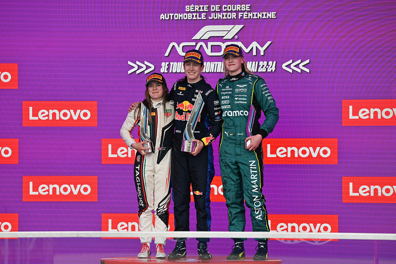 2026年F1アカデミー第2戦モントリオール　オープニングレース表彰式