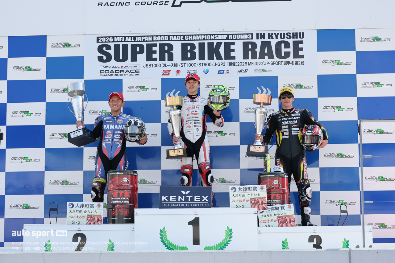 水野涼が開幕から無傷の5連勝。三つ巴の2位争いは中須賀が制す／全日本ロード第3戦オートポリス JSB1000レース2