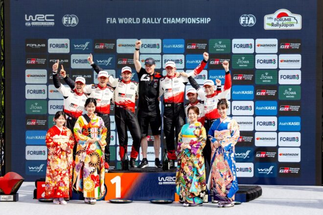 トヨタが全ステージ最速のラリージャパン完全制覇。エバンスが3度目の日本総合優勝、勝田4位完走【最終日レポート】