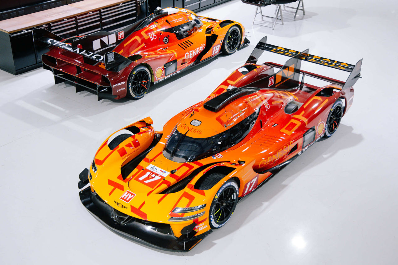韓国メーカーの新参ジェネシス、初のル・マン24時間レースで特別カラーを採用。マグマを彷彿させる鮮やかなオレンジに／WEC