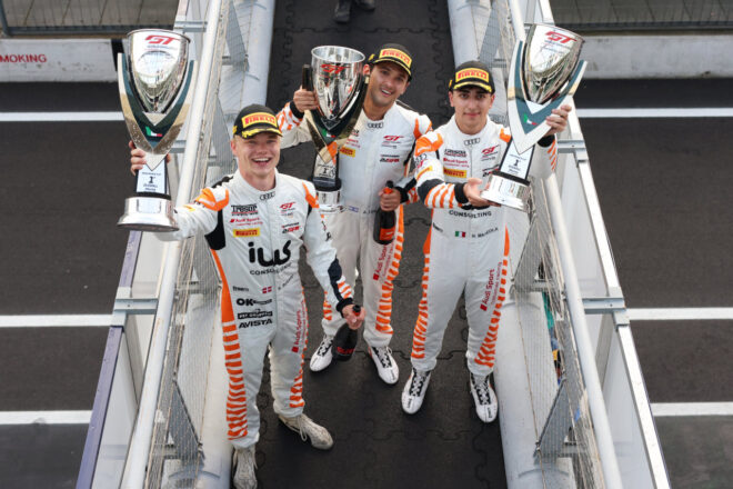 アウディが約3年半ぶりにGTWCヨーロッパを制す。第3戦モンツァは多重クラッシュで波乱の展開に