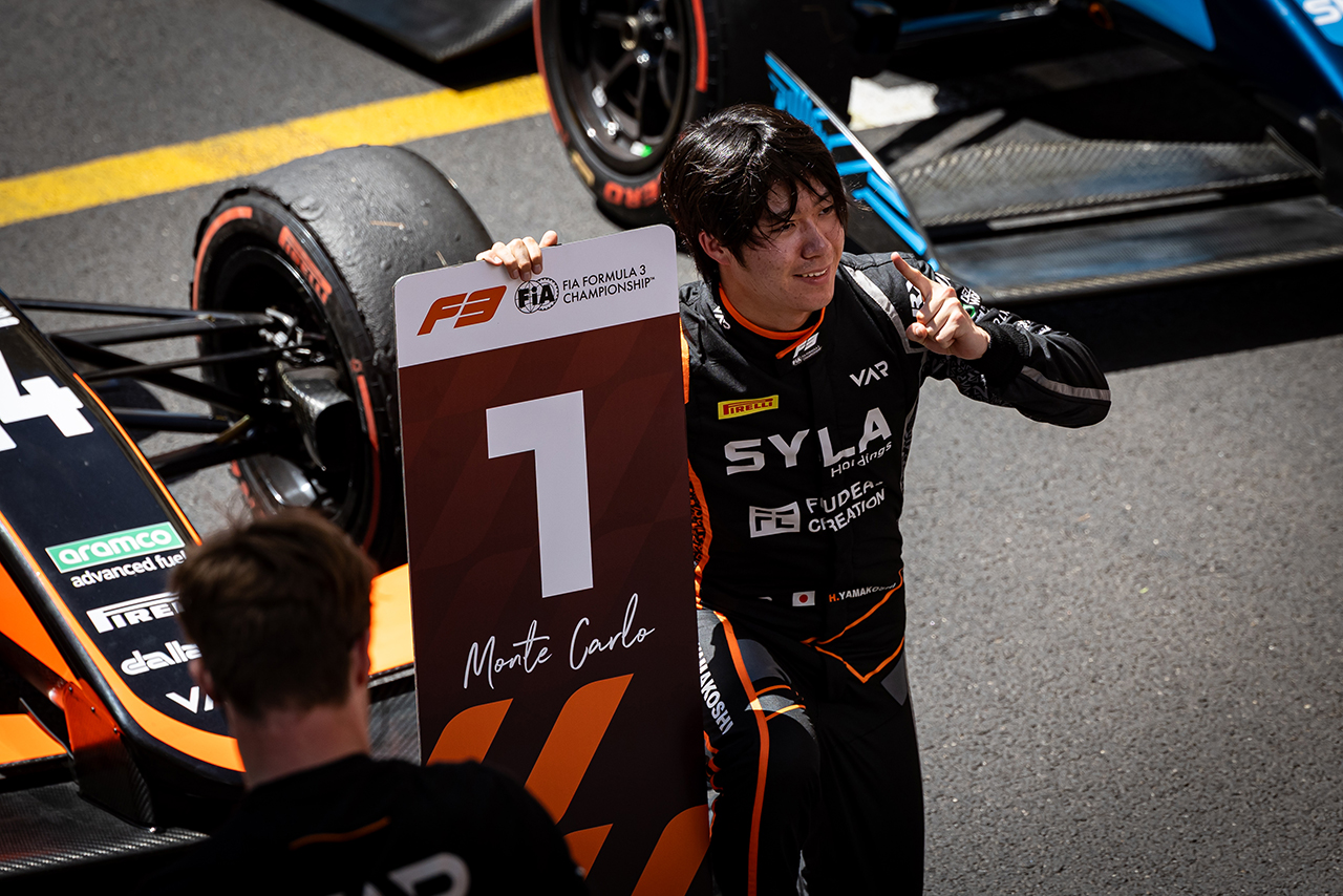 2026年FIA F3第2戦モンテカルロ　 スプリントレースを制した山越陽悠（VAR）