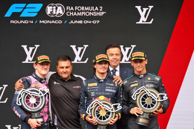 2026年FIA F2第4戦モンテカルロ　フィーチャーレース表彰式