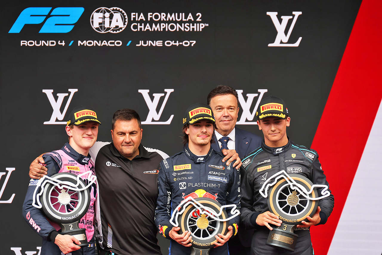 2026年FIA F2第4戦モンテカルロ　フィーチャーレース表彰式