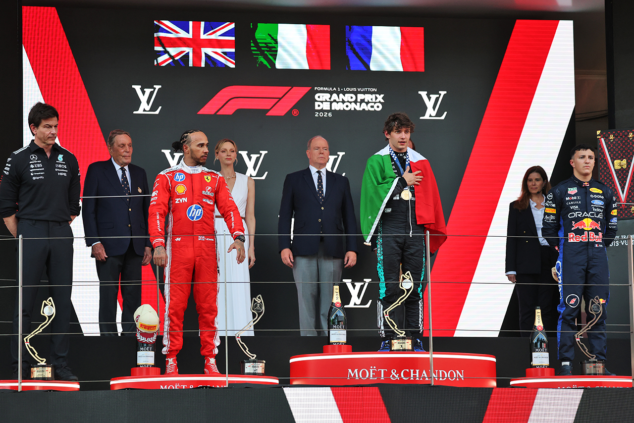 2026年F1第6戦モナコGPの暫定表彰式