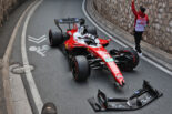 クラッシュしたシャルル・ルクレール（フェラーリ）の車両