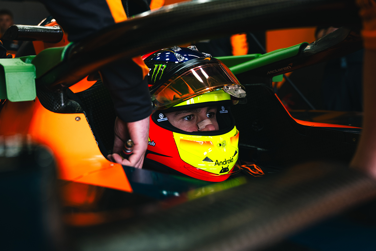 TPCに臨むレオナルド・フォルナローリ（マクラーレン・リザーブ兼開発ドライバー）