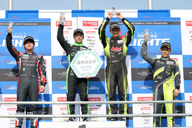 スーパーフォーミュラ・ライツ第10戦岡山は三井優介がポール・トゥ・ウインで今季3勝目を飾る
