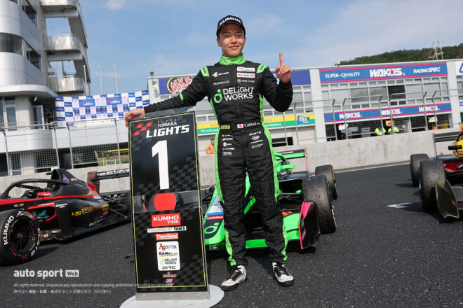 スーパーフォーミュラ・ライツ第10戦岡山は三井優介がポール・トゥ・ウインで今季3勝目を飾る