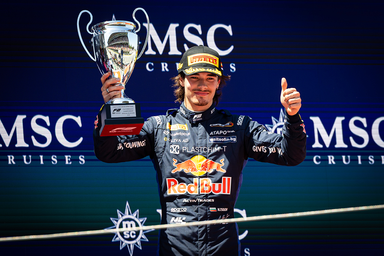 2026年FIA F2第5戦バルセロナ　スプリントレース3位のニコラ・ツォロフ（カンポス・レーシング／レッドブル育成）