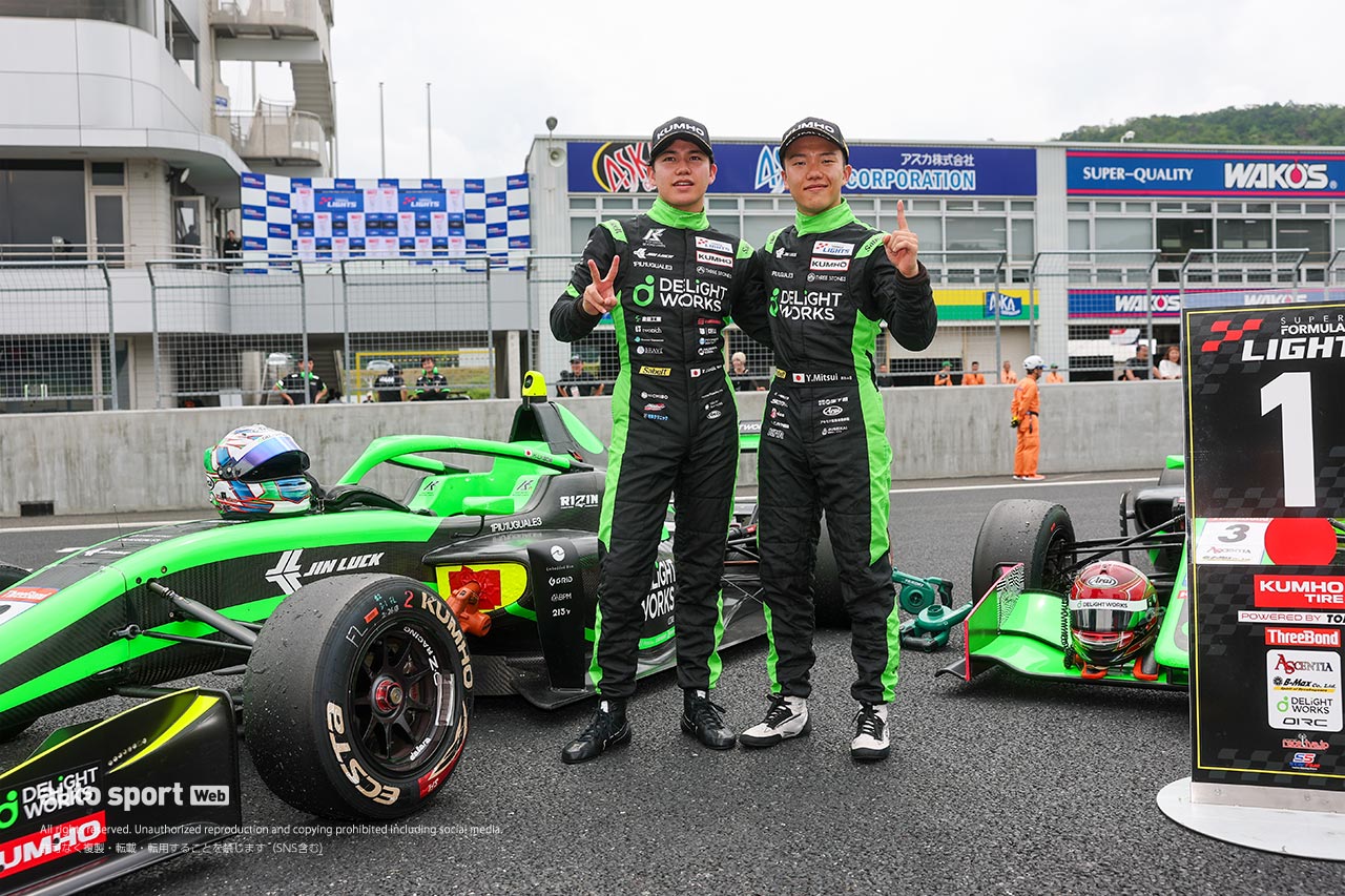 スーパーフォーミュラ・ライツ第10戦岡山は三井優介が連勝。卜部和久が2位でDELiGHTWORKS RACINGが初のワン・ツー