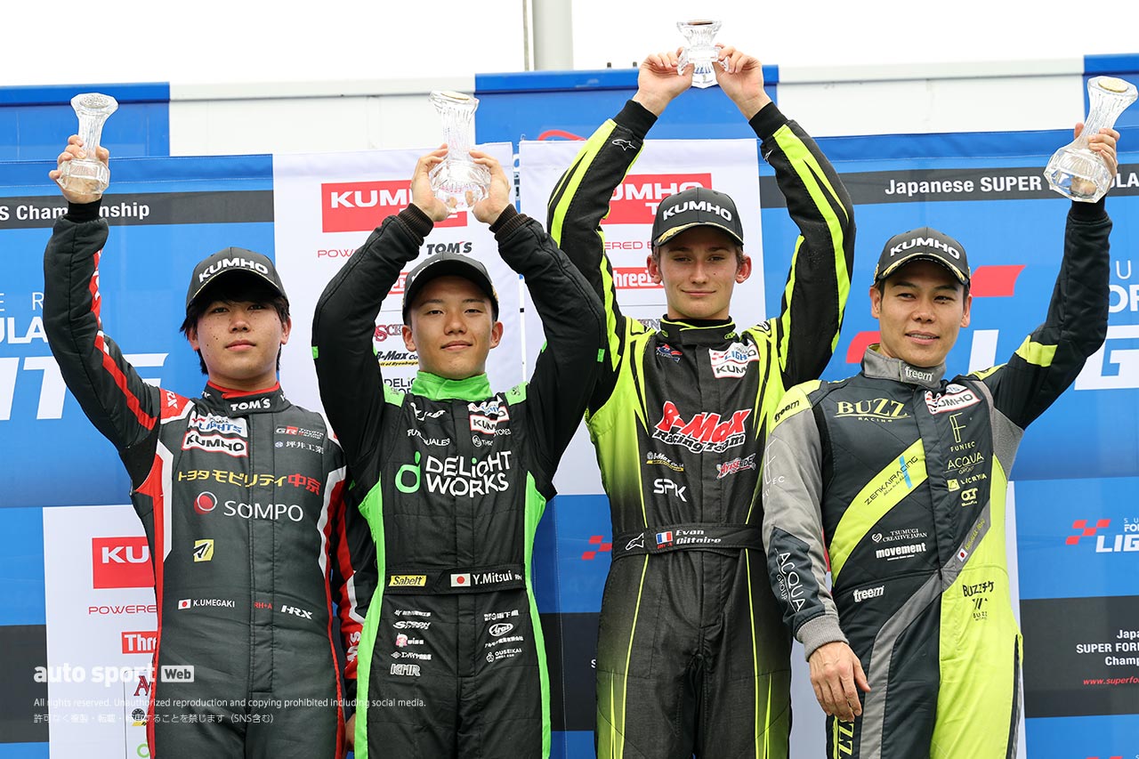 全日本スーパーフォーミュラ・ライツ選手権第12戦岡山は三井優介が制し3連勝。ランキングで梅垣清を逆転