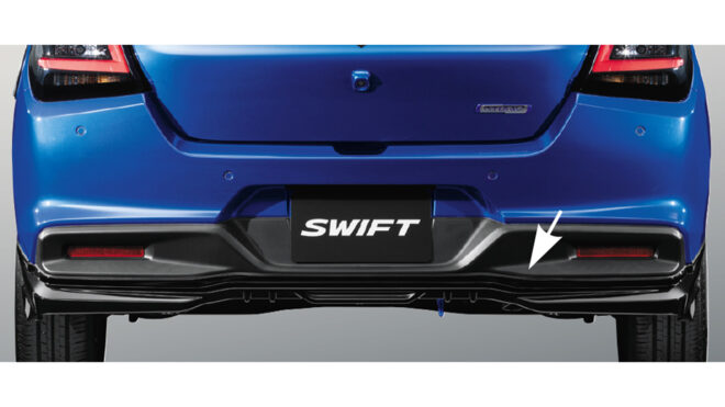 スズキからスイフト用ボディキットが登場。3つのパーツでスポーティーかつ軽快な印象を際立たせる