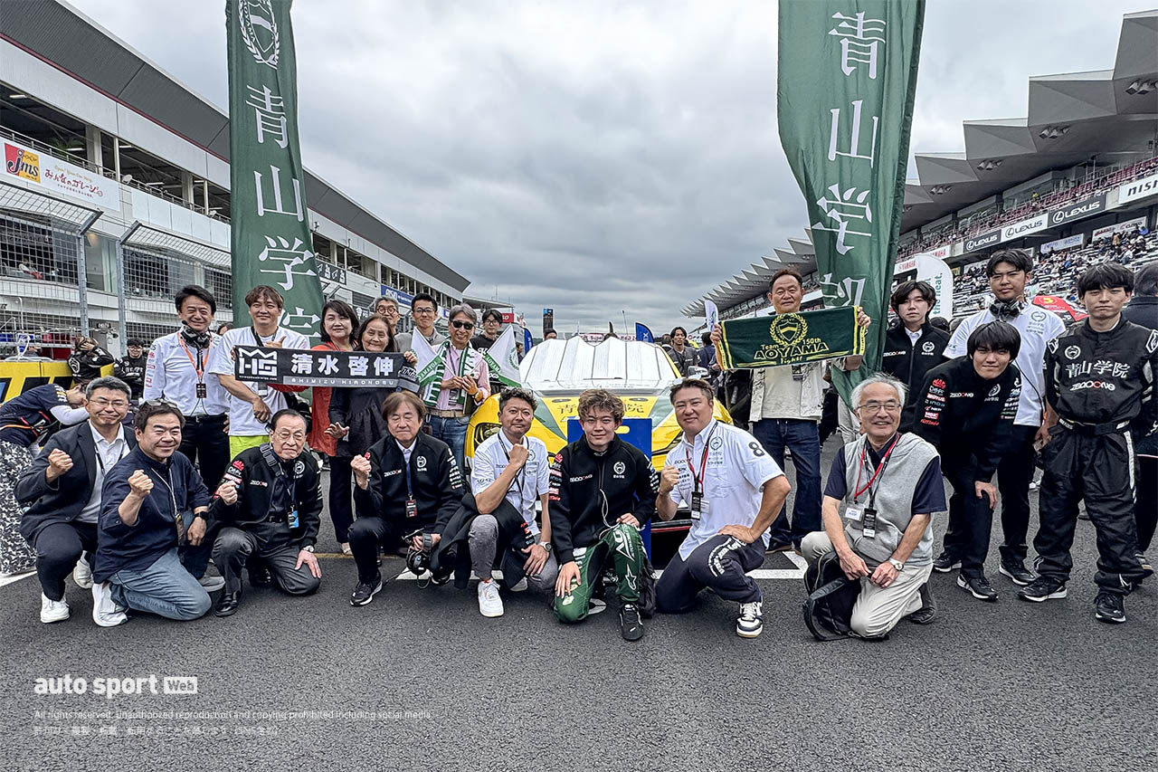 青学自動車部チームがS耐富士24時間に初挑戦。学生メンバーがドライバー、メカニック、エンジニア、広報として徹夜の奮闘