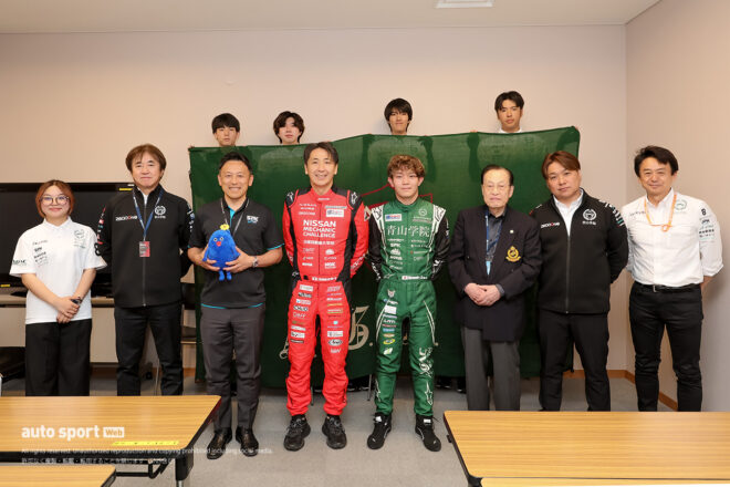 青学自動車部チームがS耐富士24時間に初挑戦。学生メンバーがドライバー、メカニック、エンジニア、広報として徹夜の奮闘