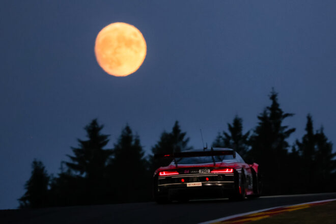 独走フェラーリにパンクの悲劇。マクラーレンが雨襲来のスパ24時間をリード【決勝12時間後レポート】