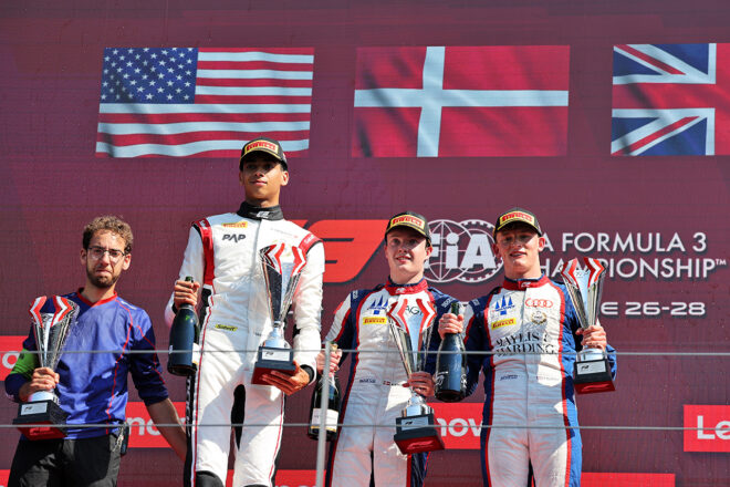 2026年FIA F3第4戦シュピールベルク　フィーチャーレース表彰式