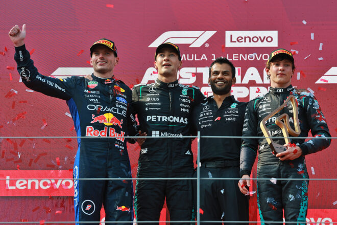 2026年F1第8戦オーストリアGP　暫定表彰式
