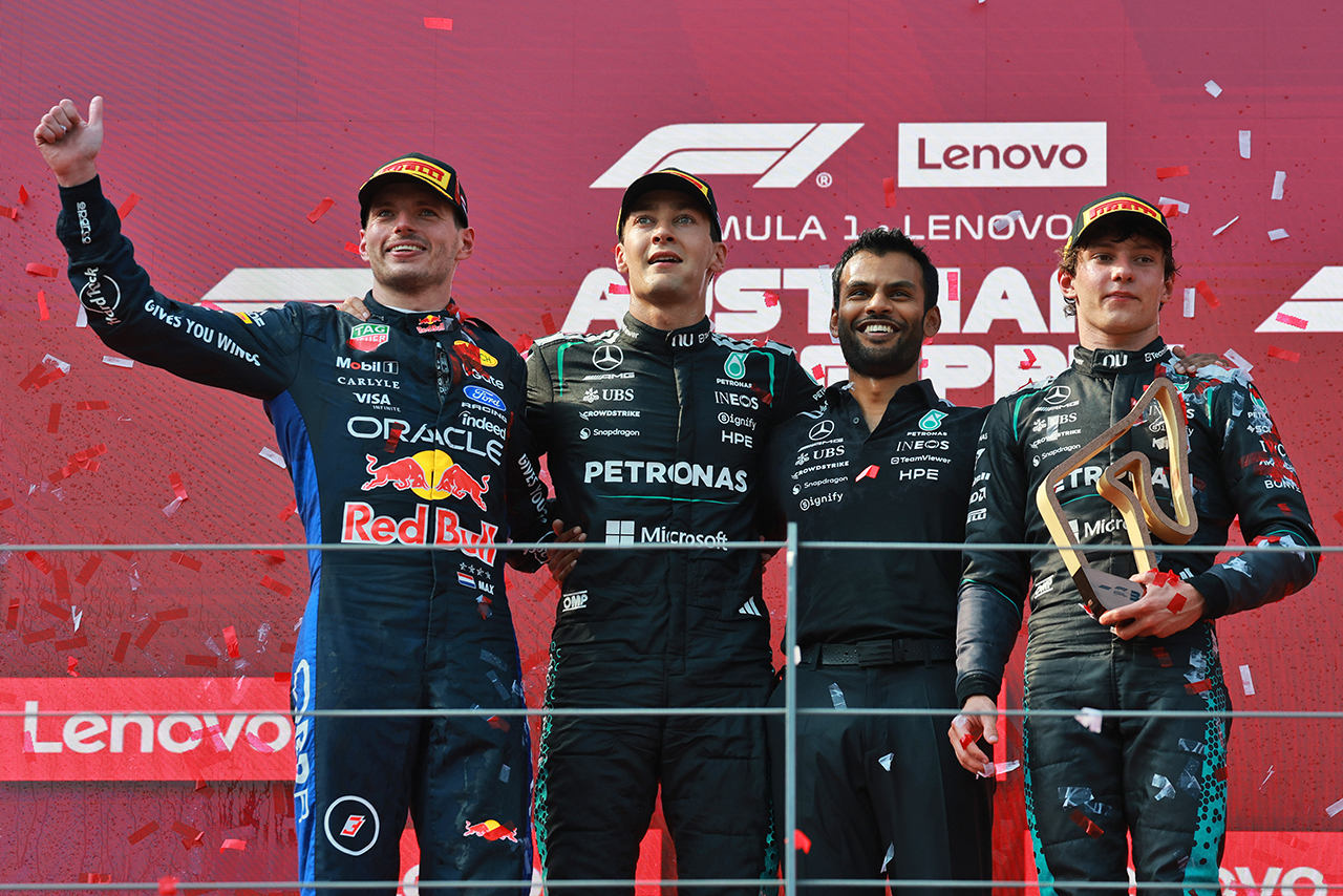 2026年F1第8戦オーストリアGP　暫定表彰式