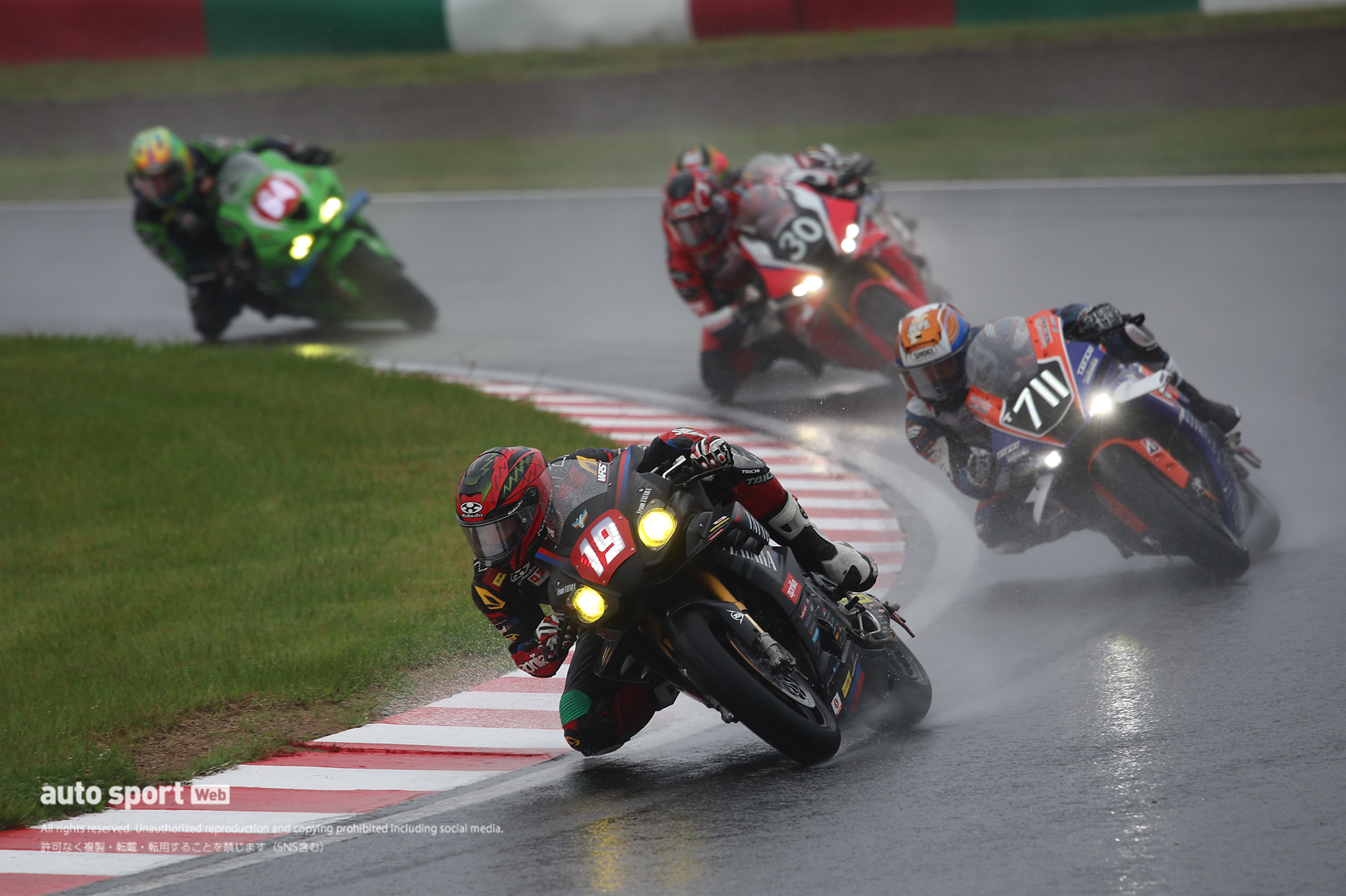 雨の走行の様子／2026鈴鹿8耐 合同テスト 2回目