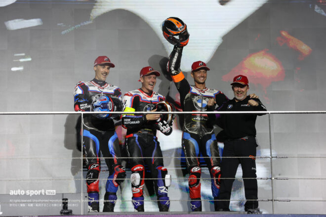 3位獲得のBMW MOTORRAD。「ダブルスティントはとても楽しめた」とファンデルマーク／鈴鹿8耐