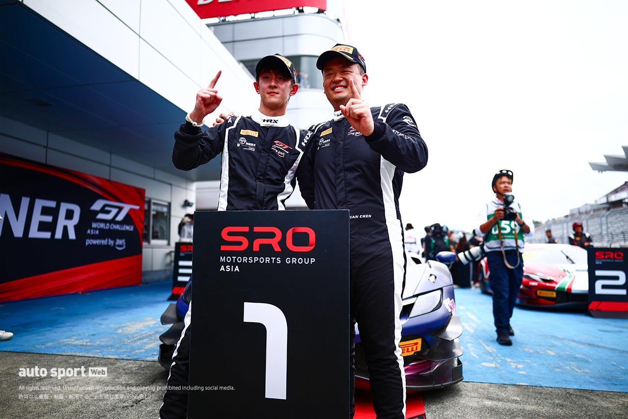 GTワールドチャレンジ・アジア第3ラウンドレース1はハーモニー・レーシングのフェラーリが優勝。LMコルサが総合2位に