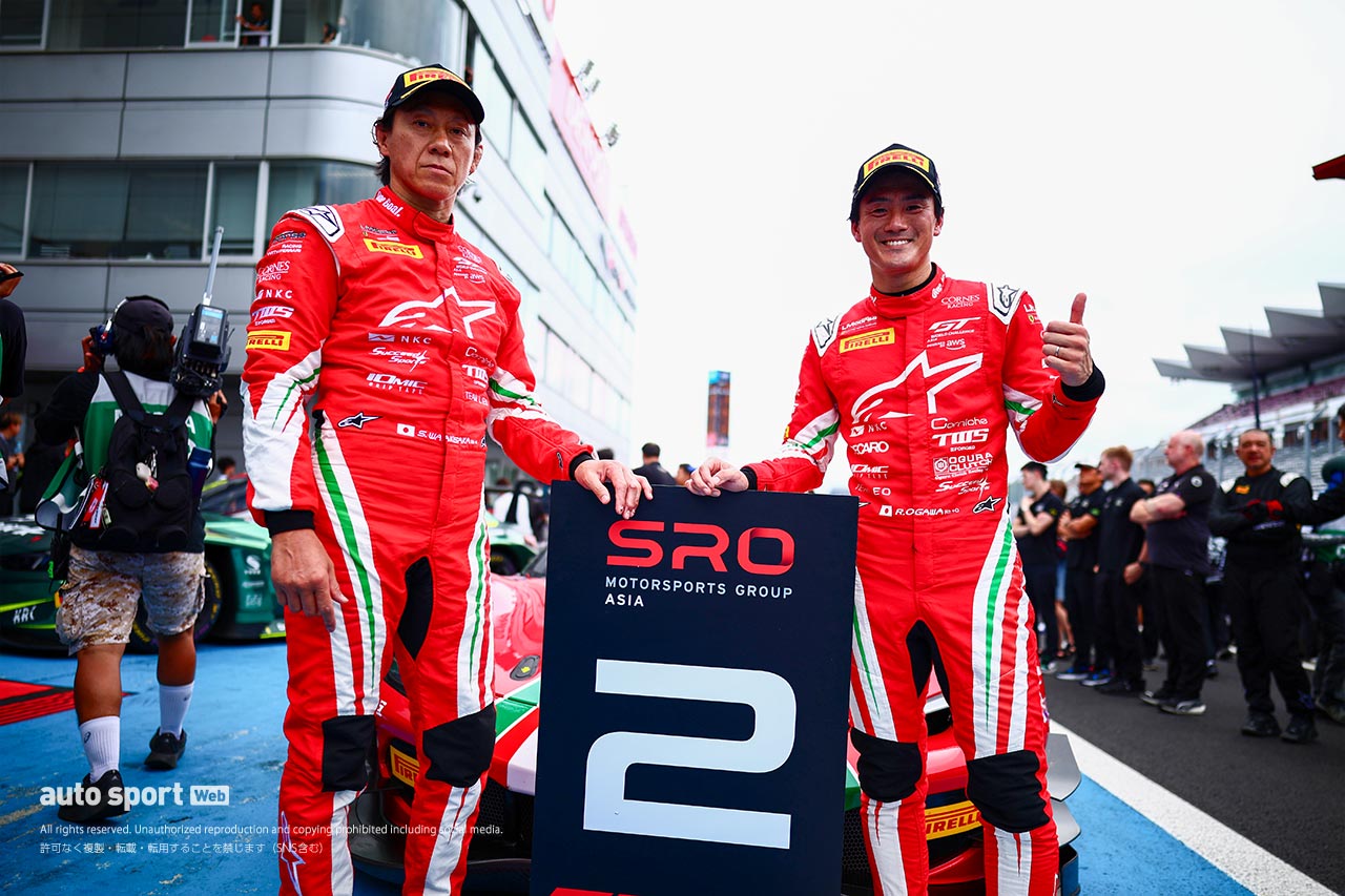 GTワールドチャレンジ・アジア第3ラウンドレース1はハーモニー・レーシングのフェラーリが優勝。LMコルサが総合2位に