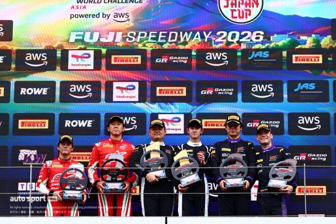 GTワールドチャレンジ・アジア第3ラウンドレース1はハーモニー・レーシングのフェラーリが優勝。LMコルサが総合2位に