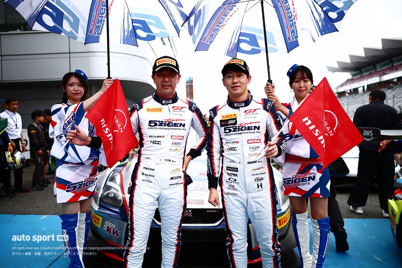 GTWCアジア第3ラウンド富士のレース2はウェイ／ハインリッヒ組ポルシェが制す。青木／三宅組GT-Rは僅差の4位もクラス優勝