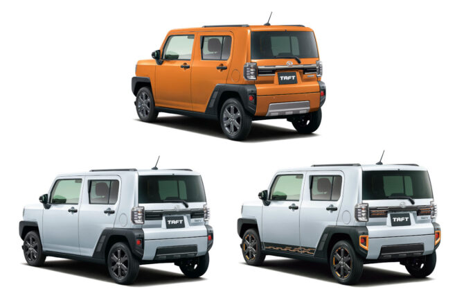 『ダイハツ・タフト』にレジャー要素を強めたふたつの特別仕様車が登場。一部改良で新色も