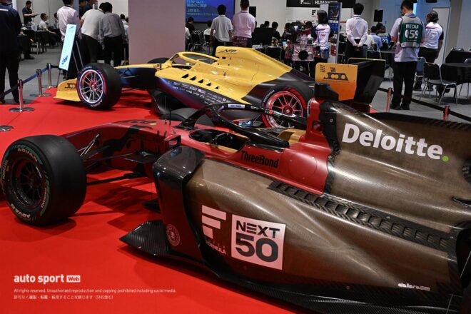 JMIAが開発する次世代フォーミュラ『JNFP-1』がSF富士大会開催中のサーキットに登場。大きな注目集める