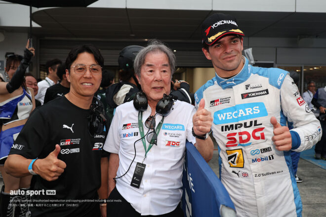 星野一樹監督、星野和義総監督、ザック・オサリバン（TEAM IMPUL）