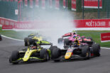 2026年FIA F2第8戦フィーチャーレースでのラファエル・カマラ（インビクタ・レーシング／フェラーリ育成）とニコラ・ツォロフ（カンポス・レーシング／レッドブル育成）の攻防
