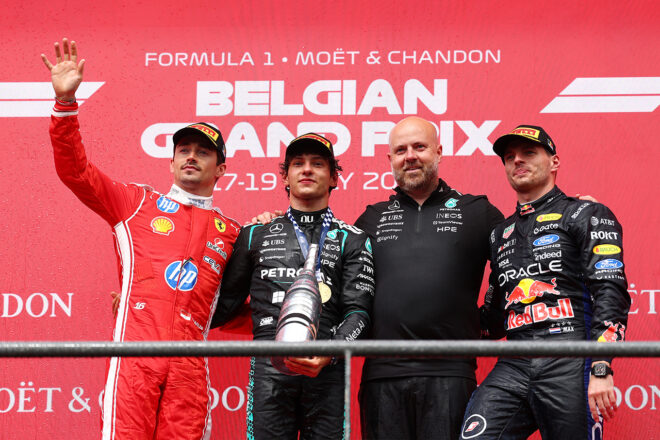 2026年F1第10戦ベルギーGP表彰式