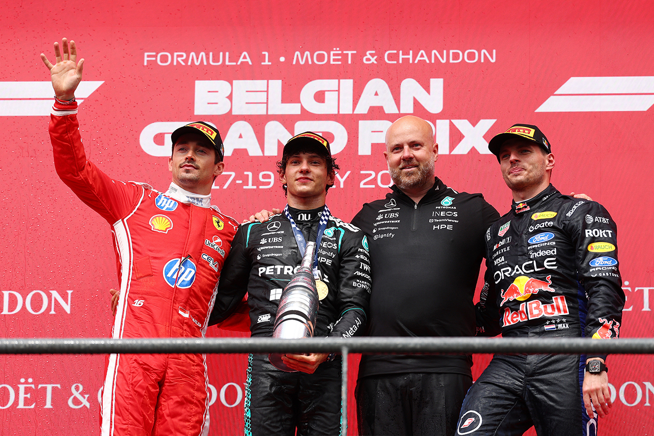 2026年F1第10戦ベルギーGP表彰式