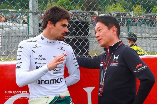 ランス・ストロール（アストンマーティン）＆ホンダ・レーシング（HRC）の渡辺康治社長