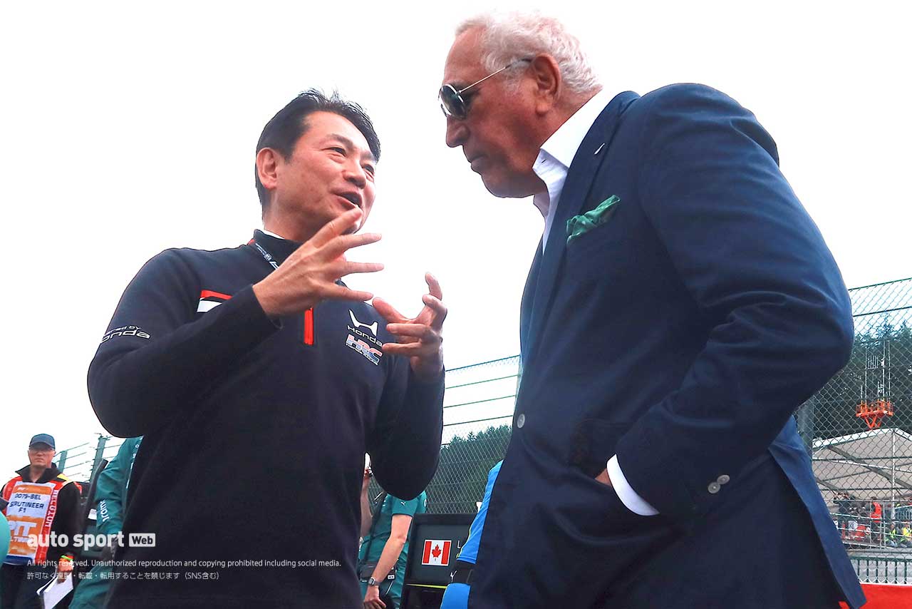 ホンダ・レーシング（HRC）の渡辺康治社長＆オーナーのローレンス・ストロール（アストンマーティン）