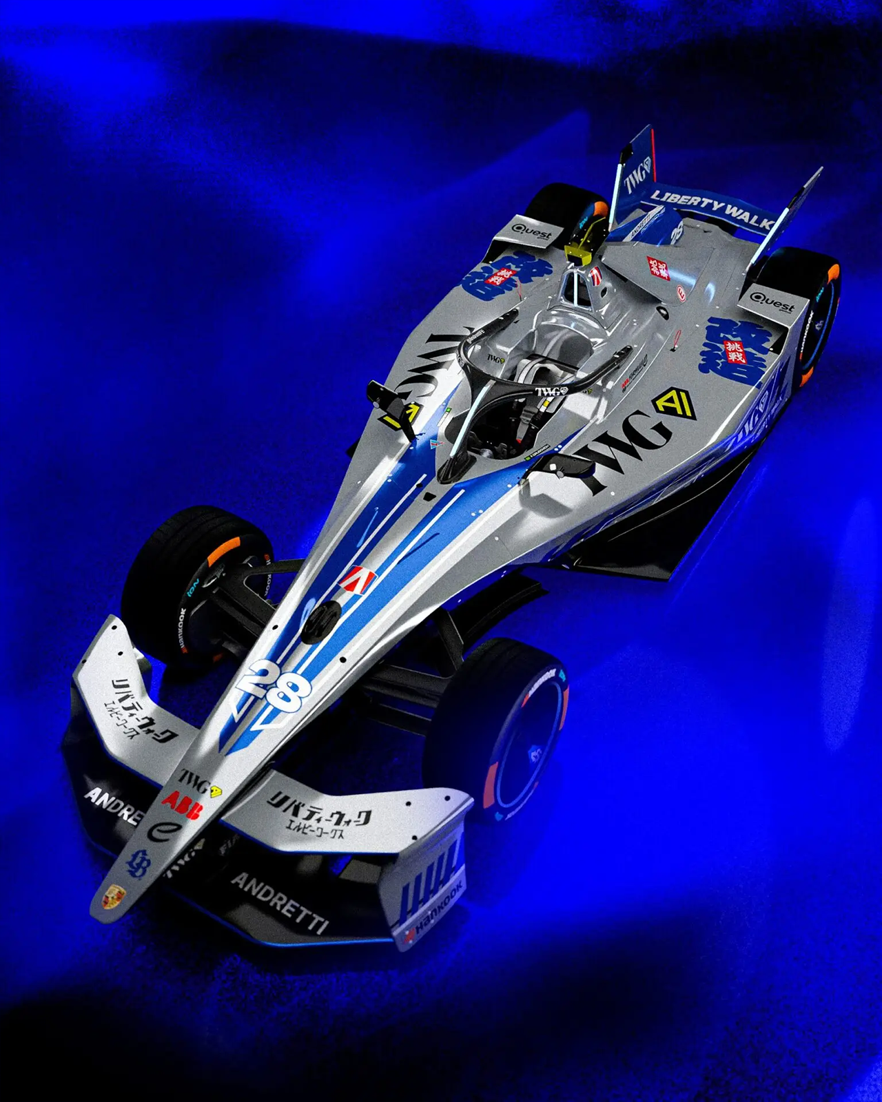 アンドレッティ・フォーミュラEチームとリバティウォークとコラボ。東京E-Prixに向けて特別カラーリングを発表