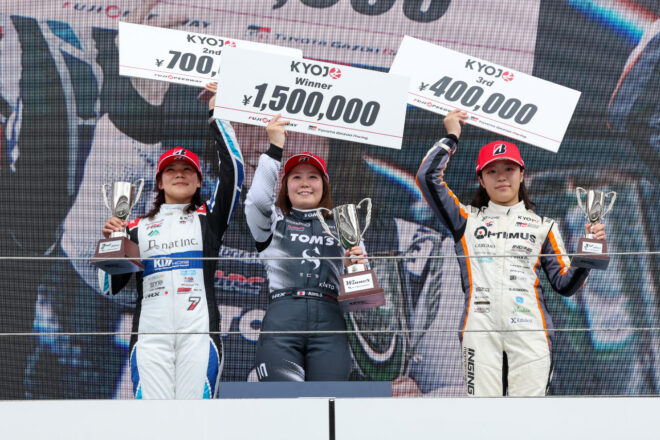 KYOJOフォーミュラ初のスタンディングスタートが第2戦で採用。三浦愛と斎藤愛未の師弟コンビが優勝飾る