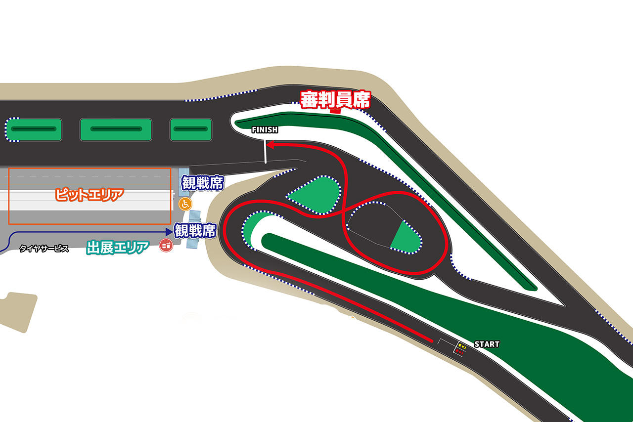 D1LIGHTSエビスラウンドで八の字の新レイアウトをトライ。D1グランプリシリーズでの採用も検討
