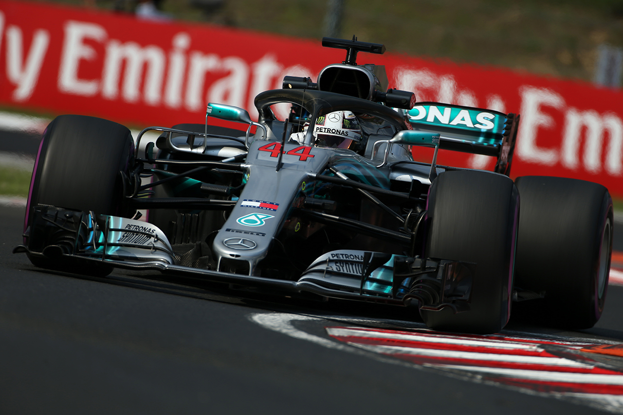 2018年F1第12戦ハンガリーGPを制したルイス・ハミルトン（メルセデス）
