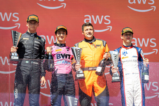 2026年FIA F2第9戦ブダペスト スプリントレース表彰式