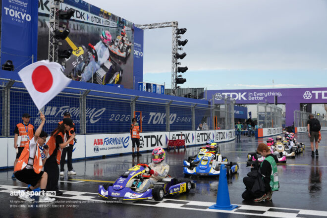 KYOJOドライバーがフォーミュラE東京でタイムアタックバトル。EVカートの速さと市街地コースに驚き