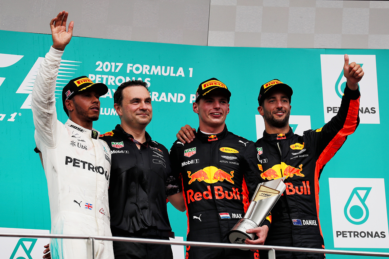 2017年F1第15戦マレーシアGP表彰式