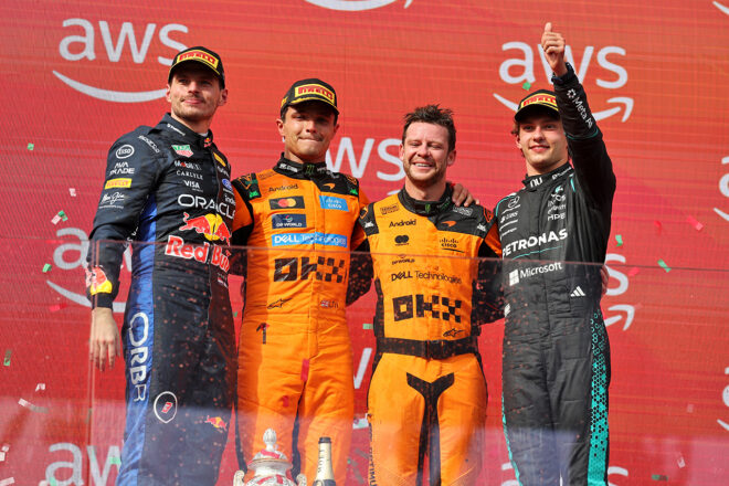 2026年F1第11戦ハンガリーGP表彰式