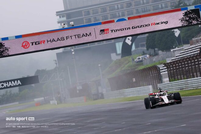 ハースの旧型車テスト／TPCが富士でスタート。午前はF1初乗りの福住仁嶺が1分18秒080をマーク