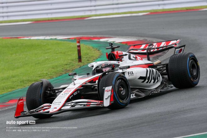 ハースの旧型車テスト／TPCが富士でスタート。午前はF1初乗りの福住仁嶺が1分18秒080をマーク