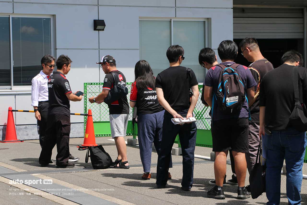 ハースF1富士テスト現場の様子